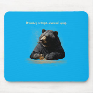 Tapis De Souris Ours Drôle Animal Fête Des Pères Hommes Femmes