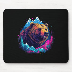 Tapis De Souris Ours grizzly extérieur nature alaska chasse randon