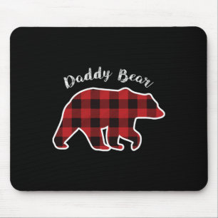 Tapis De Souris Ours Hommes Rouge Plaqué Pajama de Noël Famille Pa