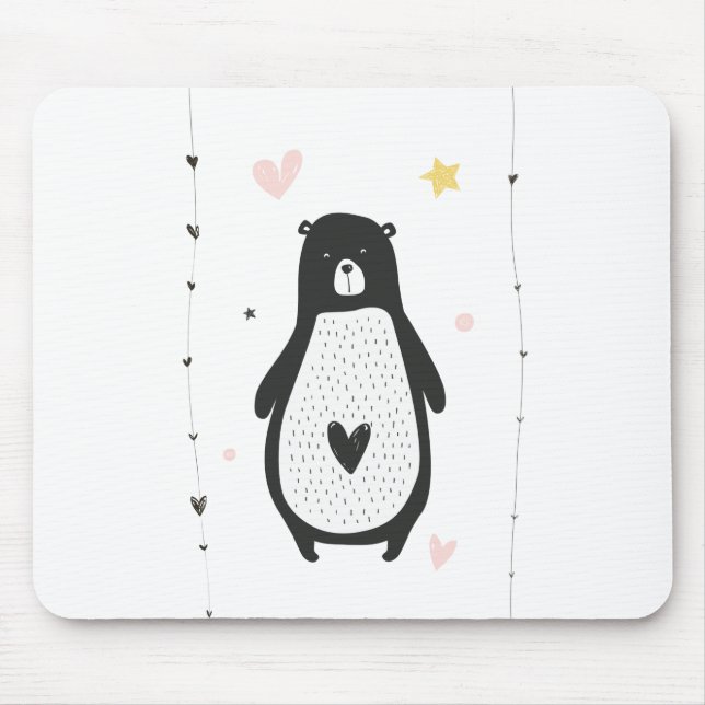 Tapis De Souris Ours mignon (Devant)
