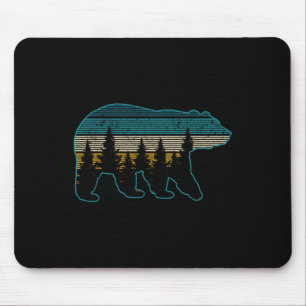 Tapis De Souris Ours Nature Grizzly Brun Ours Noir Randonnée Chass