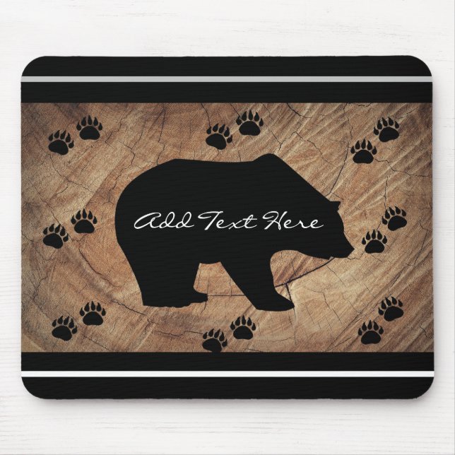 Tapis De Souris Ours Noir Et Paniers Ours (Devant)