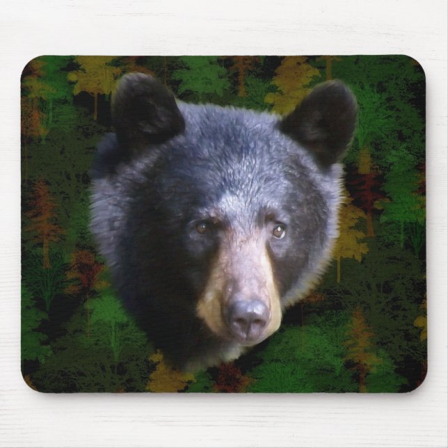 Tapis De Souris OURS NOIR Mousepad (Devant)