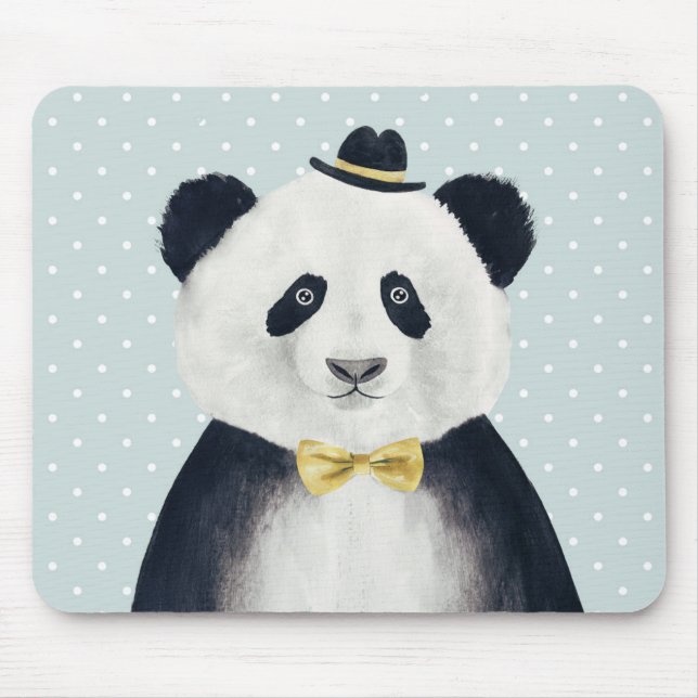 Tapis De Souris Ours panda d'aquarelle (Devant)