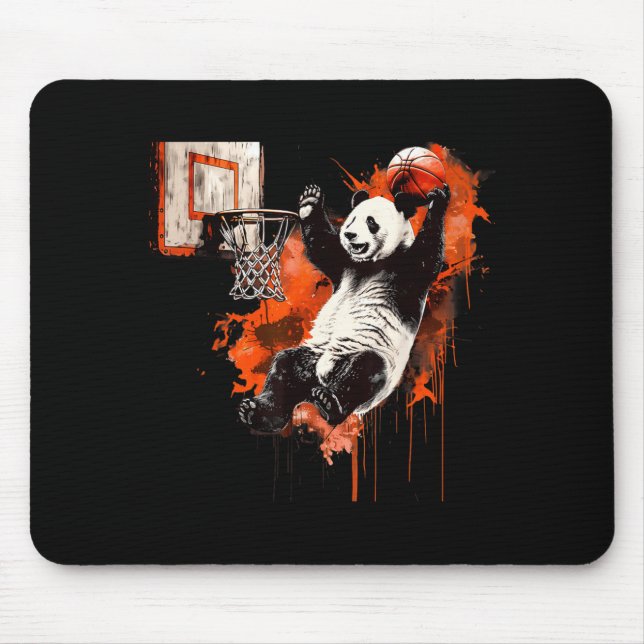 Tapis De Souris Ours Panda de Basball Joueur de Basball Slam Dunk (Devant)