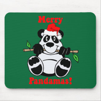 Tapis De Souris Ours panda drôle de Noël