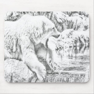 Tapis De Souris Ours polaire et eau