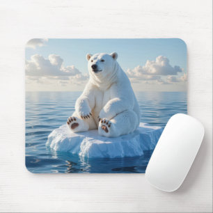 Tapis De Souris Ours polaire flottant sur une banquise