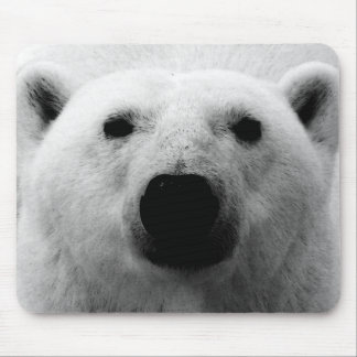 Tapis De Souris Ours polaire noir et blanc