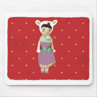 Tapis De Souris Ours polaire poupée vintage neige cool rupydetequi
