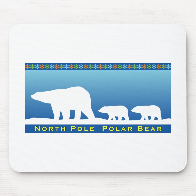 Tapis De Souris Ours polaire sur glace (Devant)