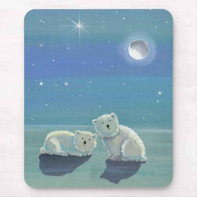 Tapis de souris Oursons polaires (Devant)