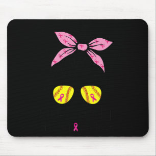 Tapis De Souris Out Cancer du sein Sensibilisation softball Maman