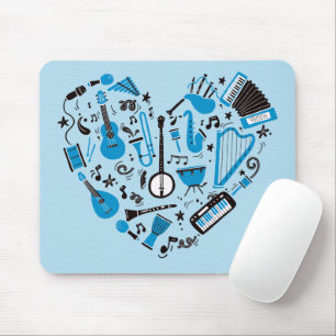 Tapis De Souris Outil de coeur Musicien