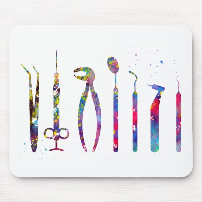 Tapis De Souris Outils de dentiste (Devant)