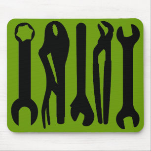 Tapis De Souris Outils - Vert