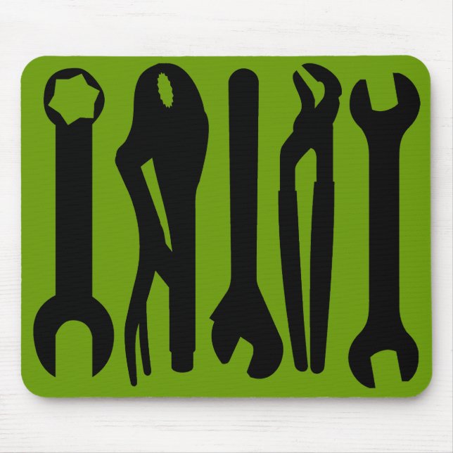 Tapis De Souris Outils - Vert (Devant)