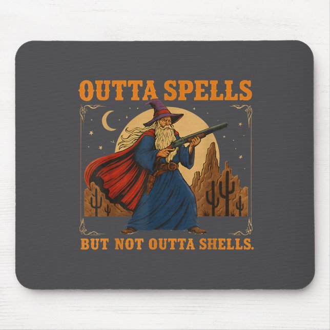 Tapis De Souris Outta Spells But Not Outta Shells Wizard Fantasy M (Devant)