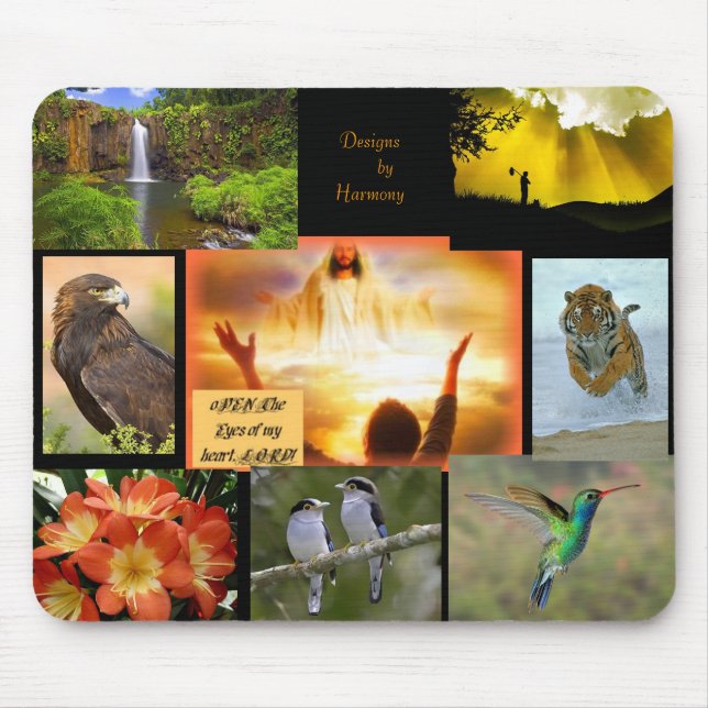 Tapis De Souris Ouvrez les yeux de mon seigneur Mousepad de coeur (Devant)