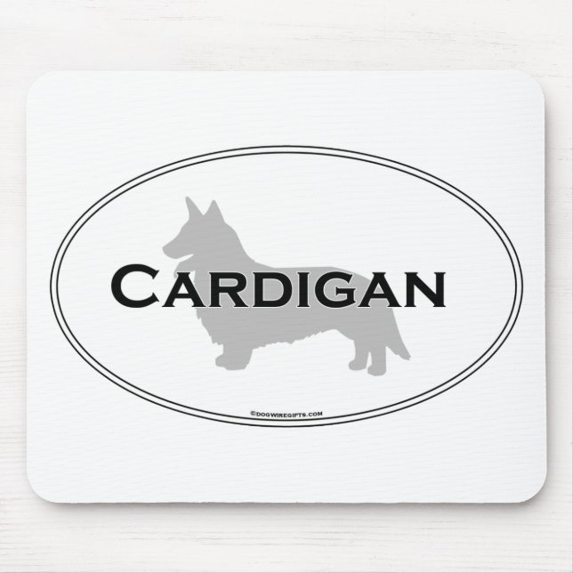 Tapis De Souris Ovale de cardigan (Devant)