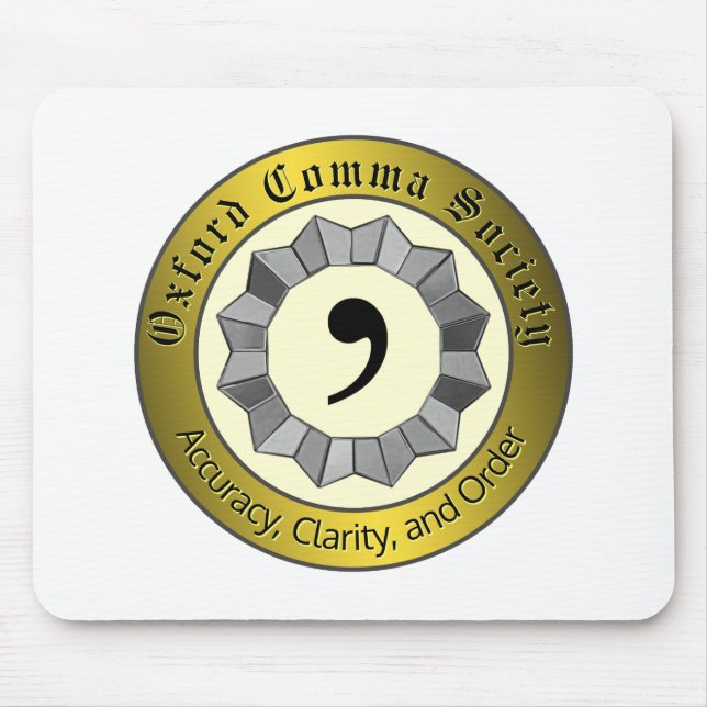 Tapis De Souris Oxford Comma Society (Devant)