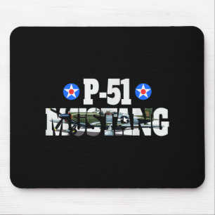 Tapis De Souris P-51 Mustang American 2ème guerre mondiale Fighter