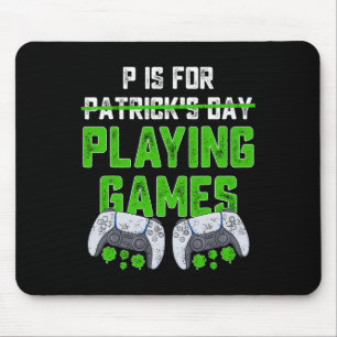 Tapis De Souris P Est Pour Jouer Jeux Jour de la Saint Patrick Amu