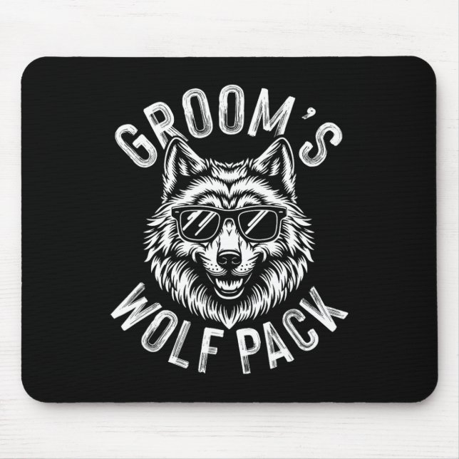 Tapis De Souris Pack de loups du marié Garçons d'honneur Enterreme (Devant)