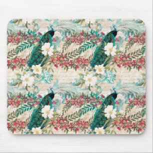 Tapis De Souris Pacock Floral