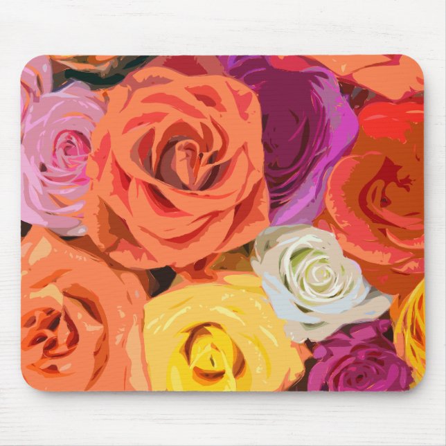 Tapis De Souris Pad à souris à fleurs (Devant)