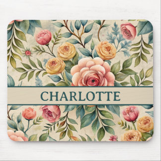 Tapis De Souris Pad à souris florales enchantées