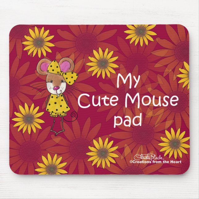 Tapis De Souris Pad "Cute Mouse" (Devant)