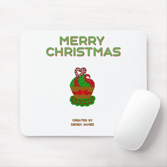 Tapis De Souris Pad de la souris Cupcake de Noël (Avec souris)