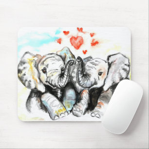 Tapis De Souris Pad de souris à deux éléphants