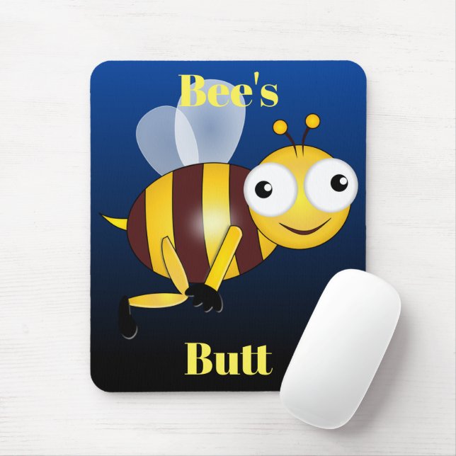 Tapis De Souris Pad de souris Butt Bee's Butt (Avec souris)