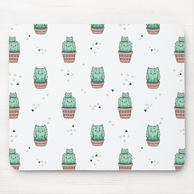 Tapis De Souris Pad de souris Cactus Cat (Devant)