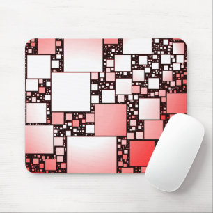 Tapis De Souris Pad de souris Carré rouge et blanc