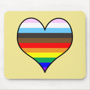 Tapis De Souris Pad de souris Coeur Arc-en-ciel