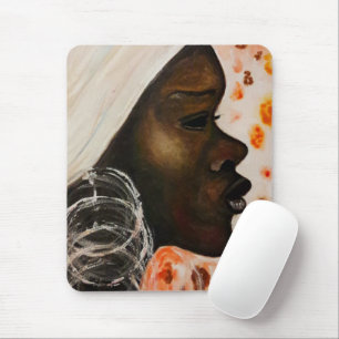 Tapis De Souris Pad de souris de beauté africaine - Peinture aquar