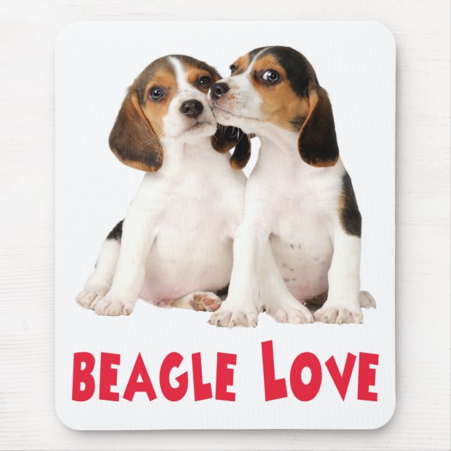 Tapis De Souris Pad de souris de Chien Beagle d'amour (Devant)