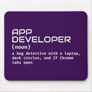 Tapis De Souris Pad de souris Humour du développeur d'application