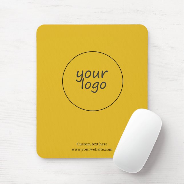 Tapis De Souris Pad de souris jaune or avec Monogramme (Avec souris)