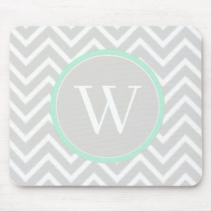 Tapis De Souris Pad de souris Monogram Monogram vert Chevron