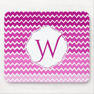 Tapis De Souris Pad de souris personnalisée Pink Ombre Chevron