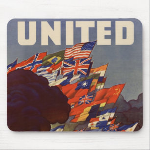 Tapis De Souris Pad de souris Poster vintage 2ème guerre mondiale