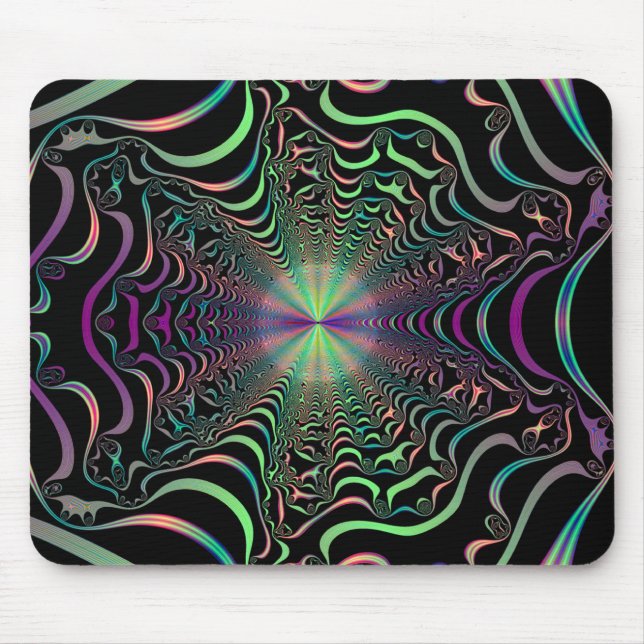 Tapis De Souris Pad de souris Web fractal Pastel Abstrait (Devant)