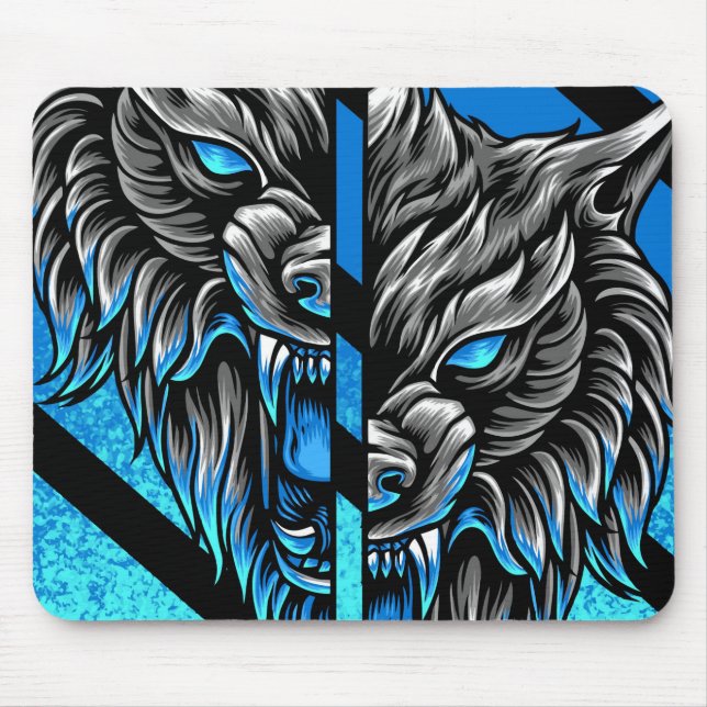 Tapis De Souris Pad de souris Wolf Abstrait (Devant)