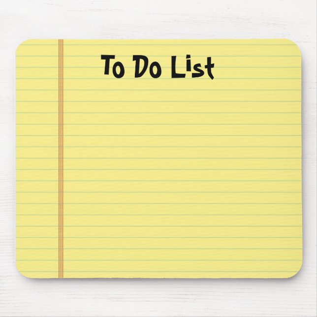 Tapis De Souris Pad jaune (Devant)