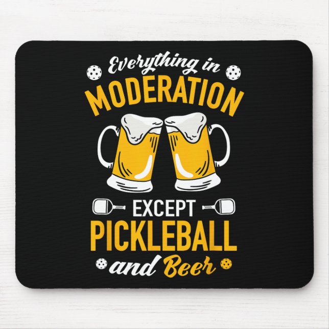 Tapis De Souris Paddlell Tennis - Dminton Beer Mug Picklell Et Be (Devant)