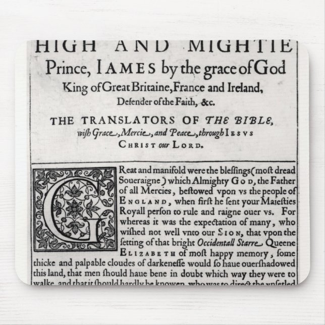 Tapis De Souris Page de dévouement dans 'le Bible saint (Devant)